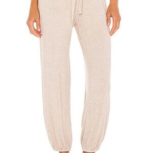 Eberjey Tan Ribbed Lounge Pants